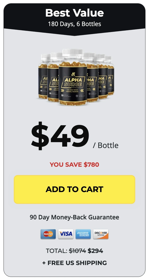 Alpha Surge order six bottles